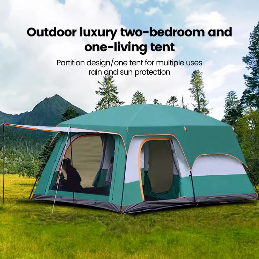 Upgraded Family Camping Tent - 3-12 Person Waterproof - image 3