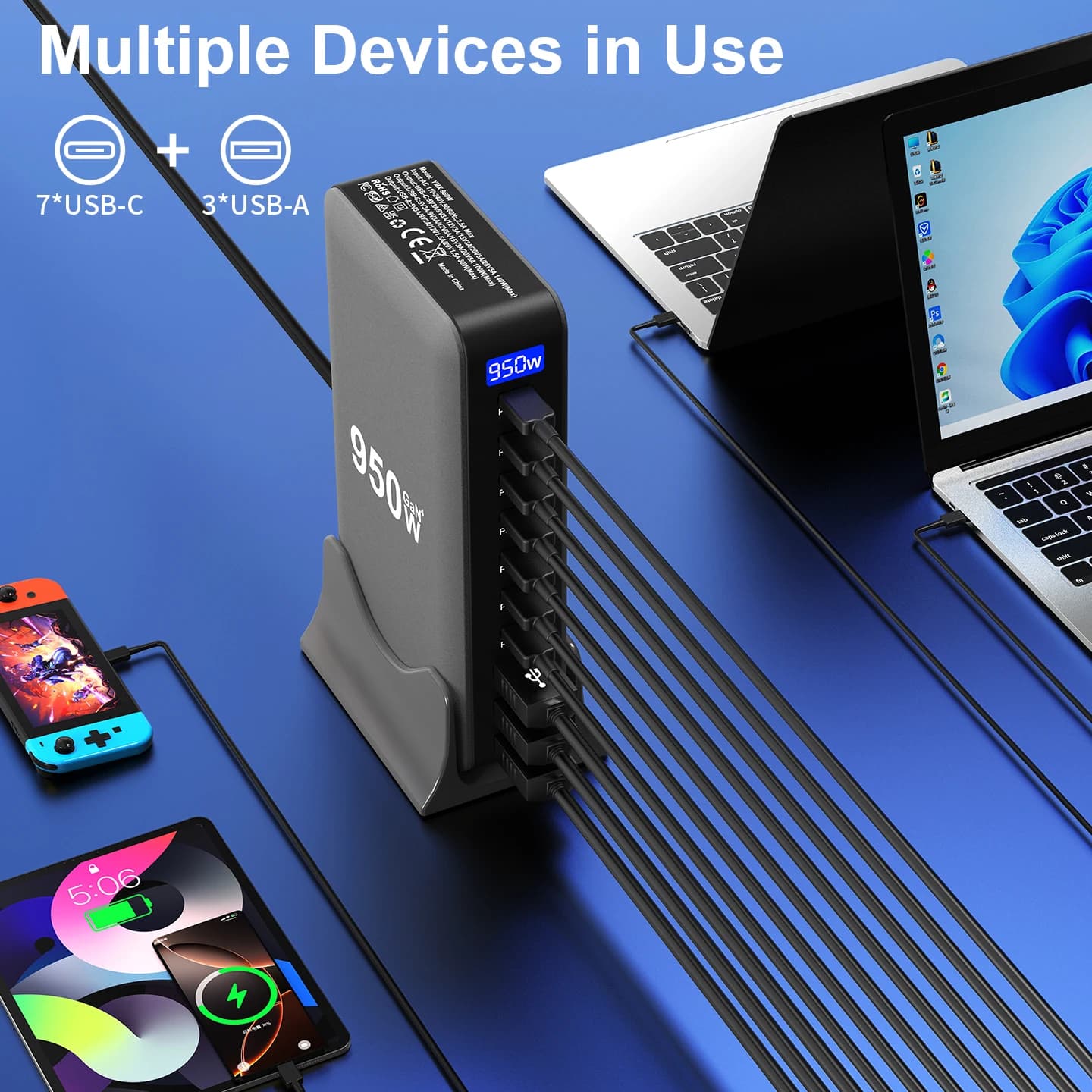 Generic 100W Multiport USB-C GaN Desktop Charging Station - image 4