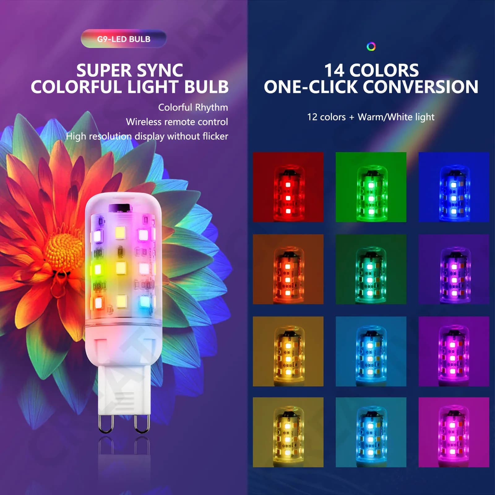 G9 Dimmable LED Bulb with IR Remote Control - image 4