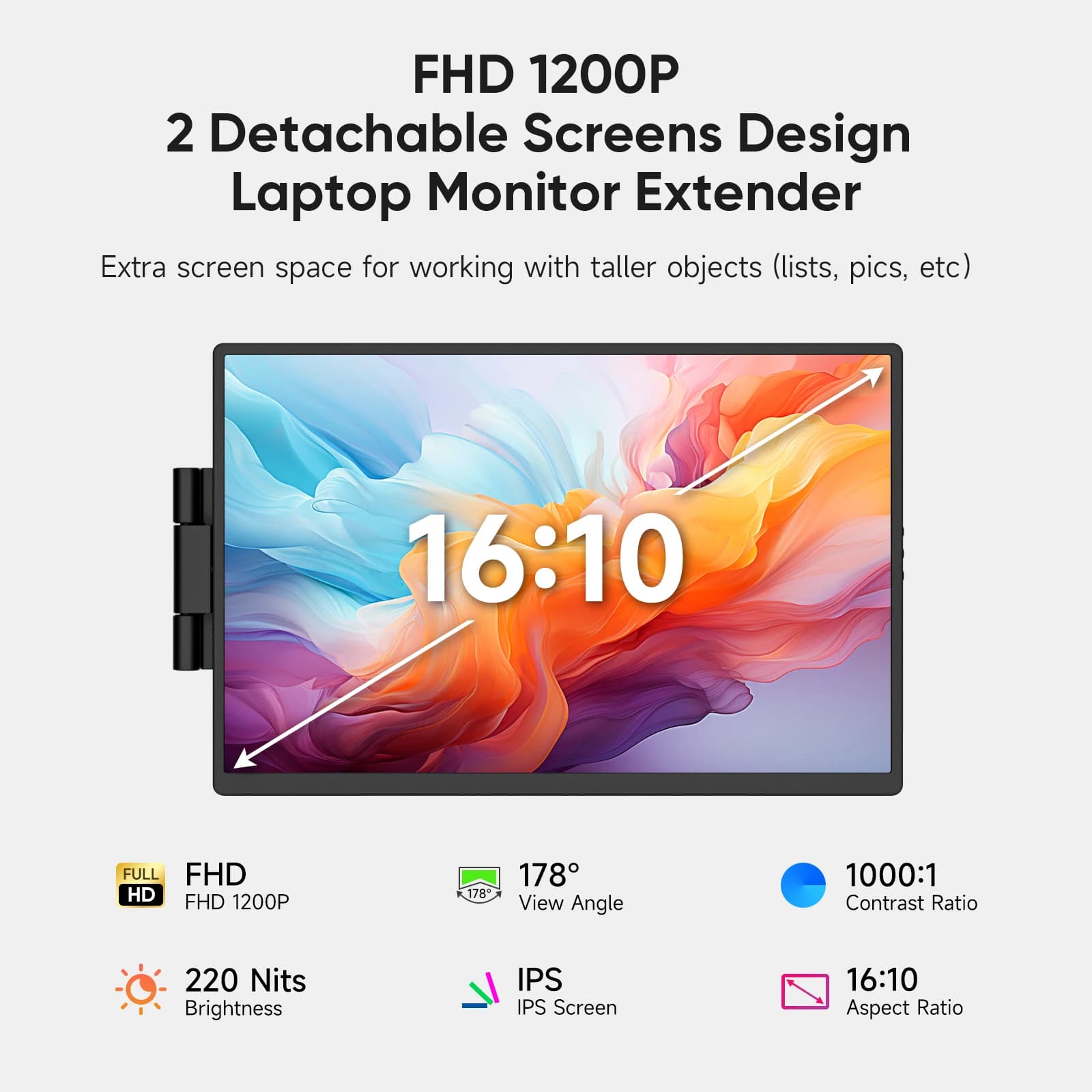 Dopesplay Portable Monitor: 14.1" Triple Display for Laptops - image 4