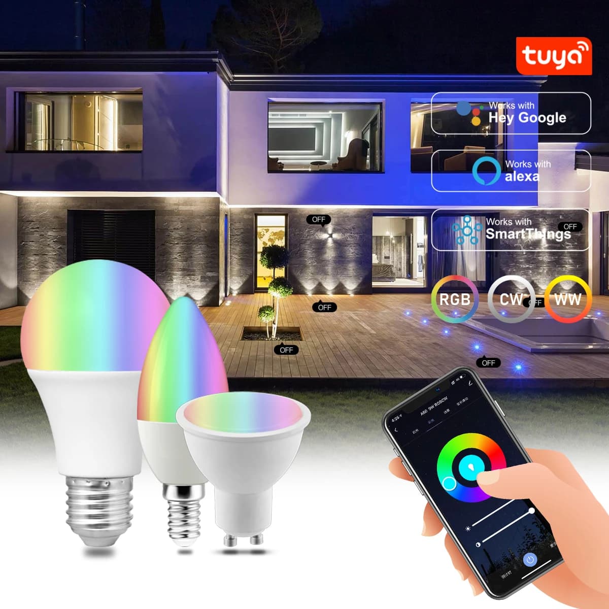 Voice Control Smart RGB Light Bulb - image 5