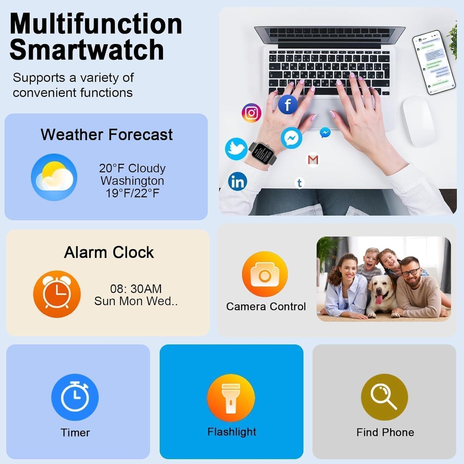 Fempoin 1.96" Smart Watch with Bluetooth Calling & Fitness Tracking - image 5