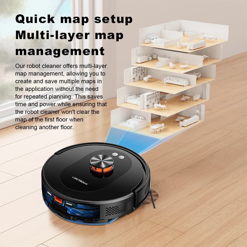 Liectroux T9 Robot Vacuum Cleaner Mop - image 4