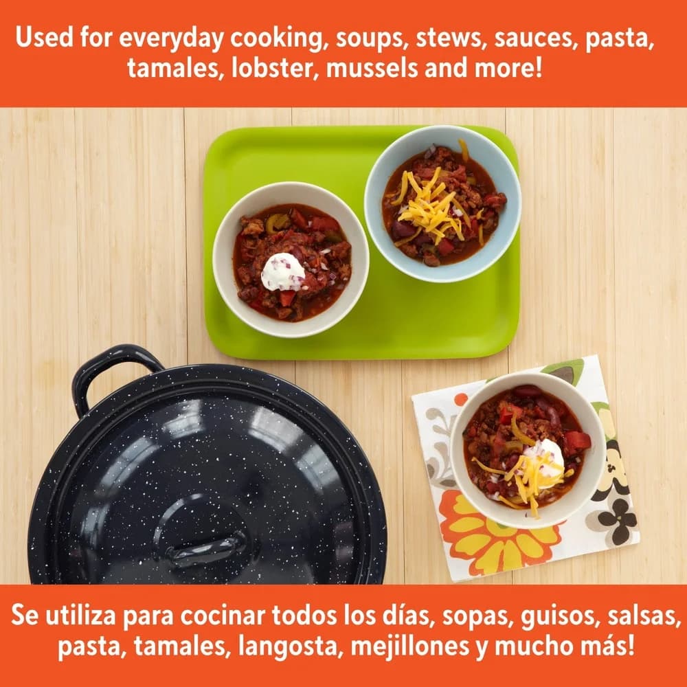 Enamel Stock Pot Cooking with Double Handles - image 5