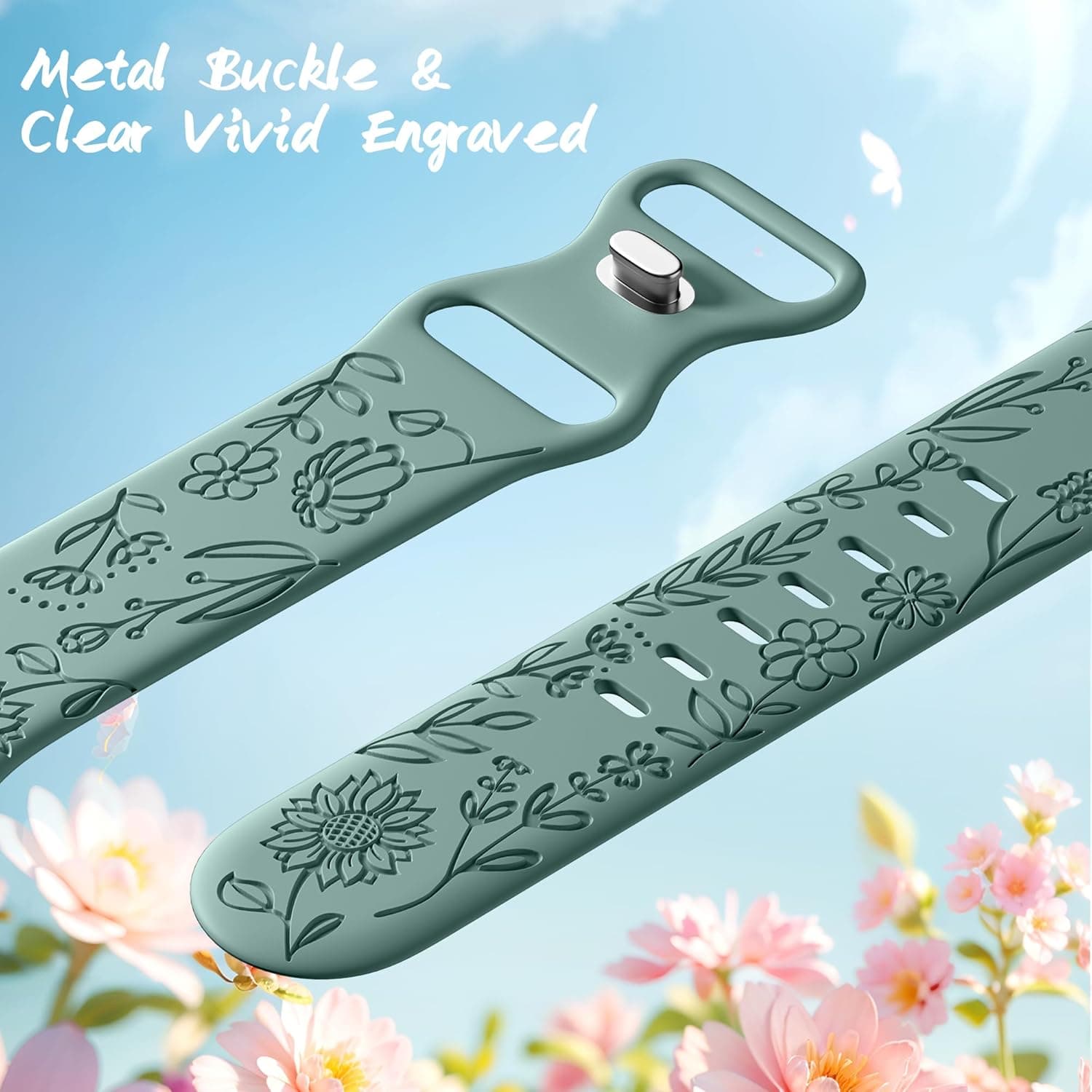 Stylish SNBLK Floral Bands for Apple Watch - 6 Pack - image 3