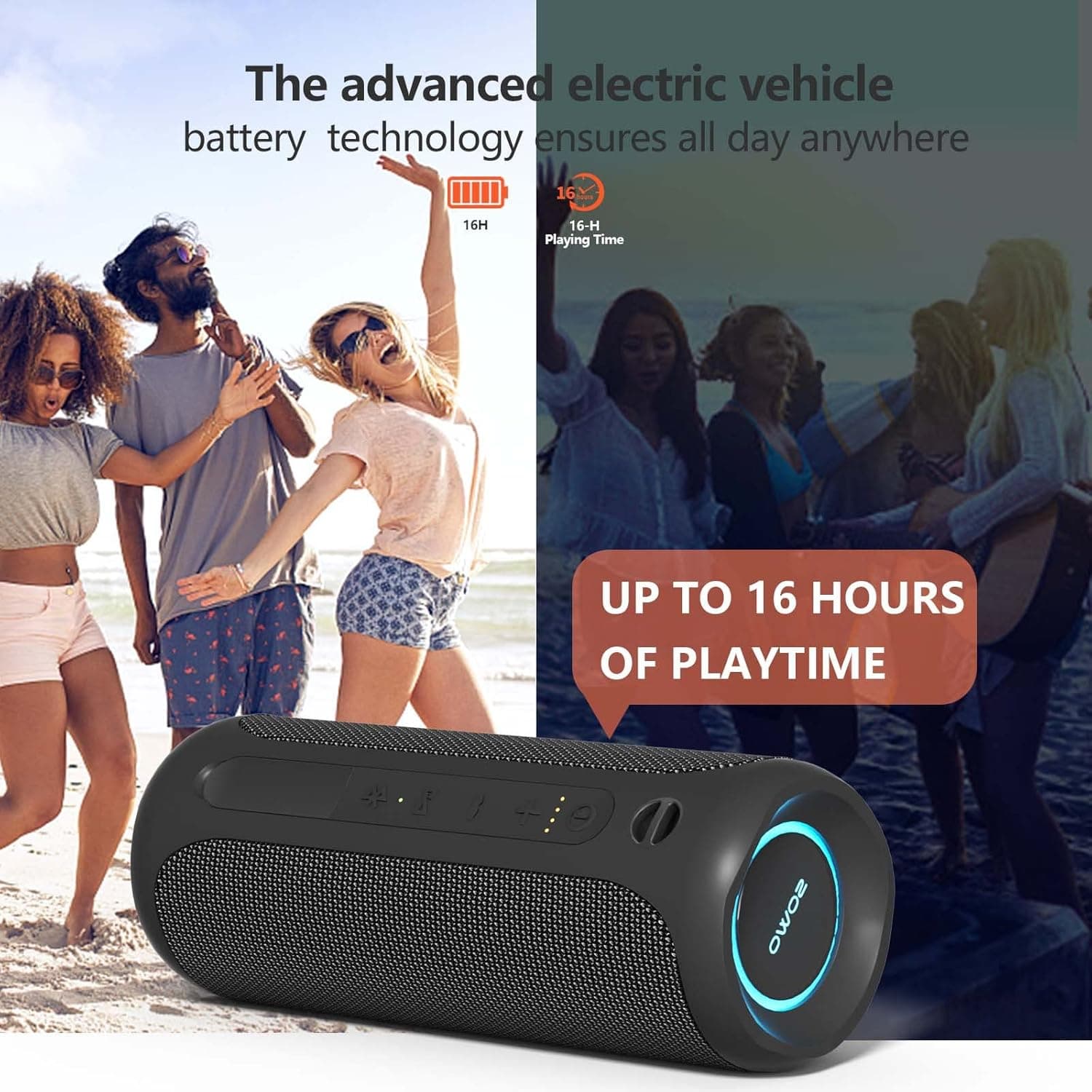 SOWO Waterproof Bluetooth Speaker with Powerful Bass - image 4