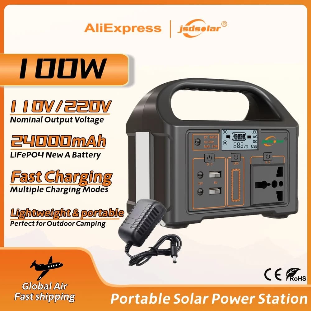 jsdsolar 100W Portable Power Station