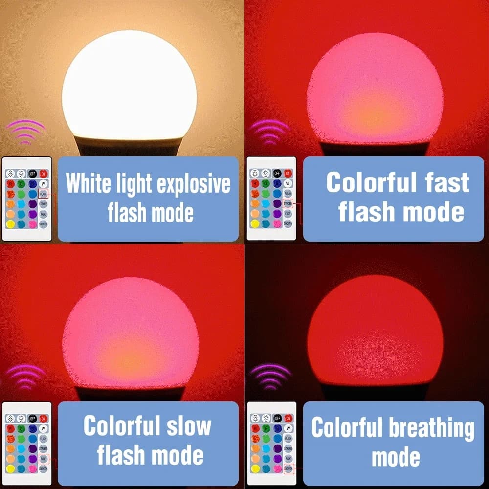 Smart RGBW LED Bulb Spotlight E27 E14 B22 GU10 - image 4