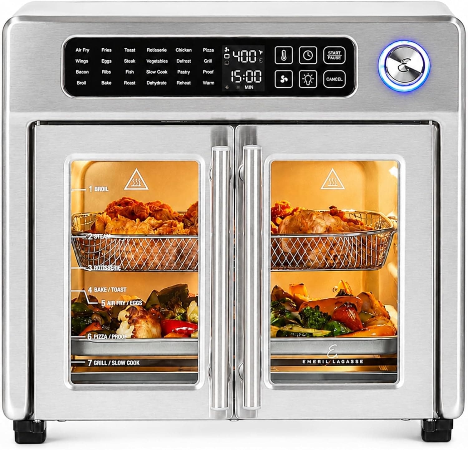 Emeril 26QT French Door Air Fryer Toaster Oven with Rotisserie