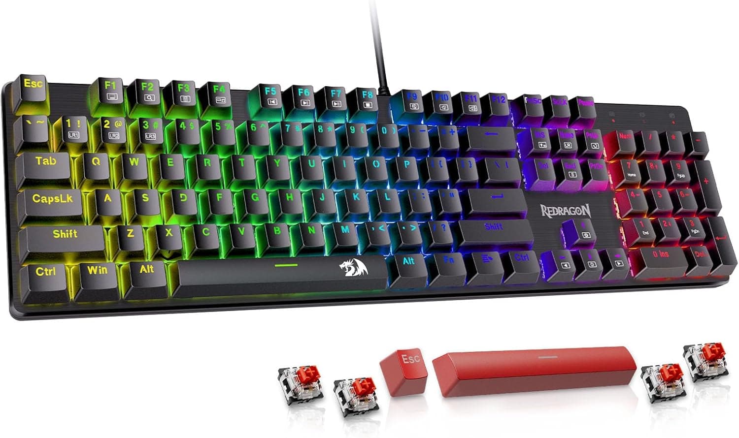 Redragon K671 Wired Mechanical Gaming Keyboard with Red Switches