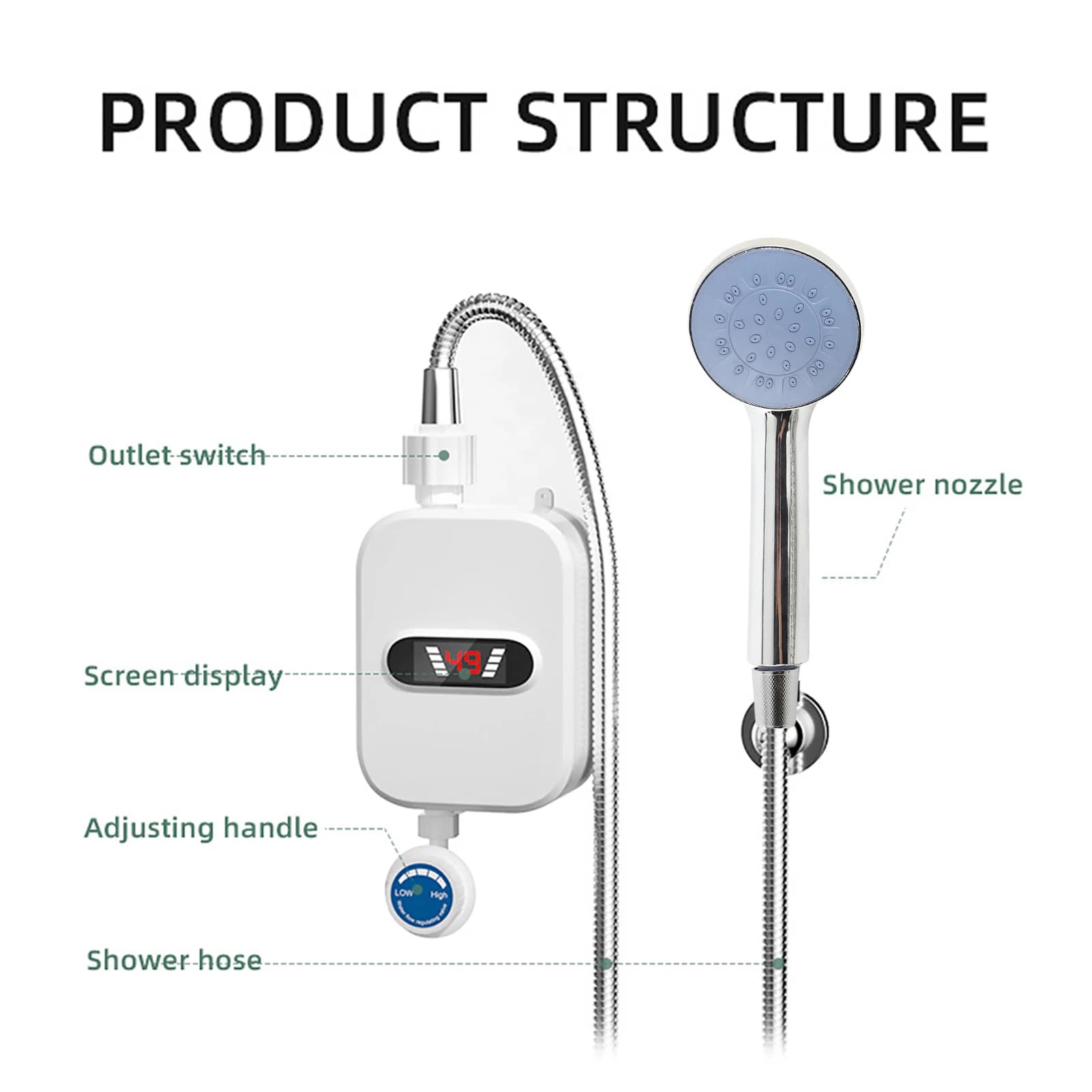 Small Instant Electric Water Heater Set - image 4