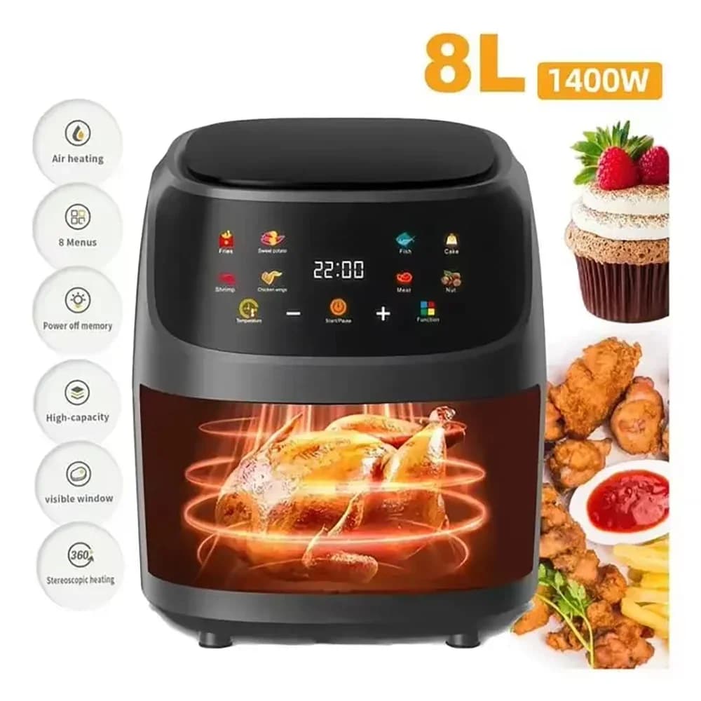 LCD Screen Air Fryer 8L Large Capacity