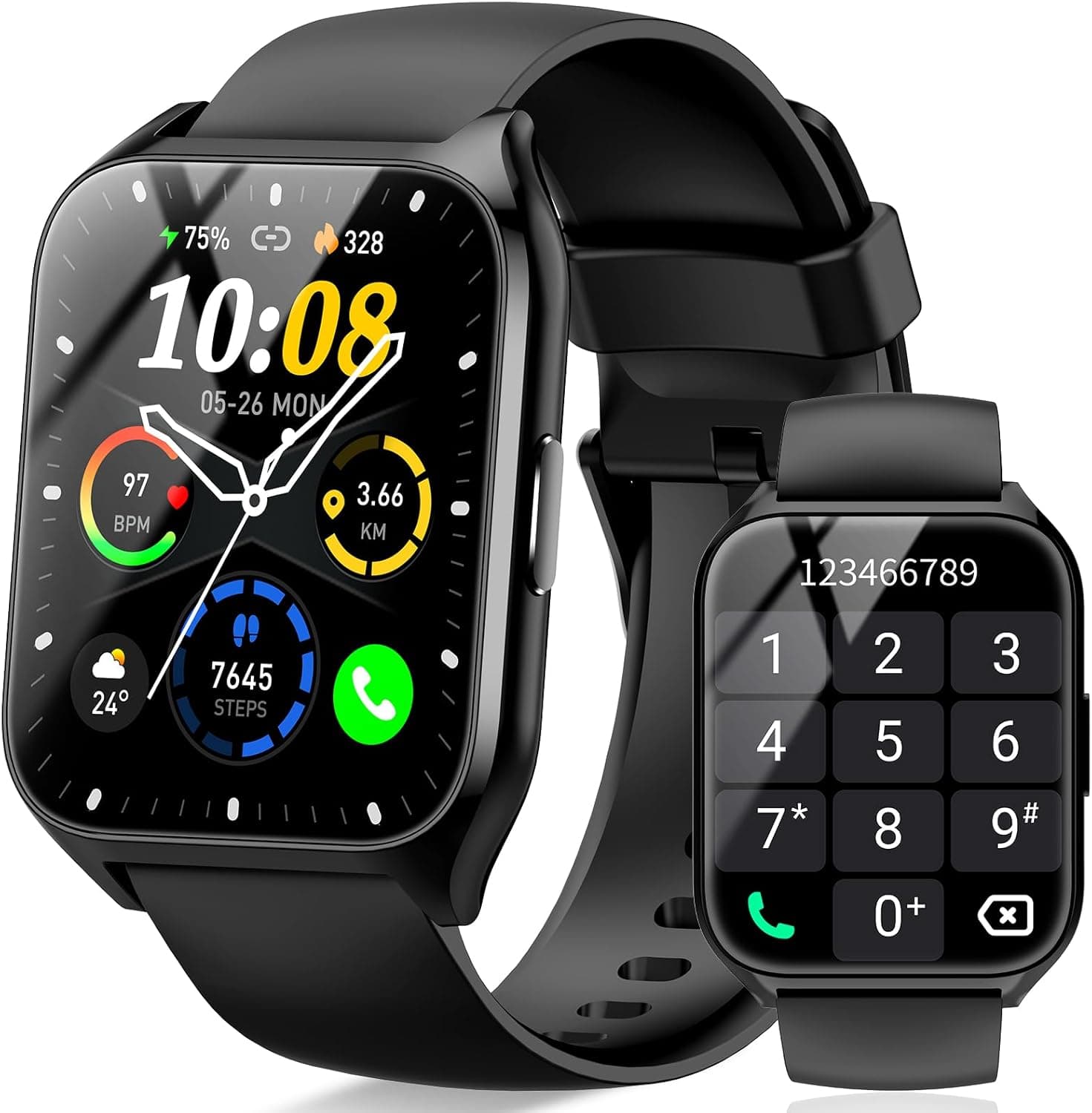 DUSONLAP 1.85-inch Bluetooth Smart Watch and Fitness Tracker