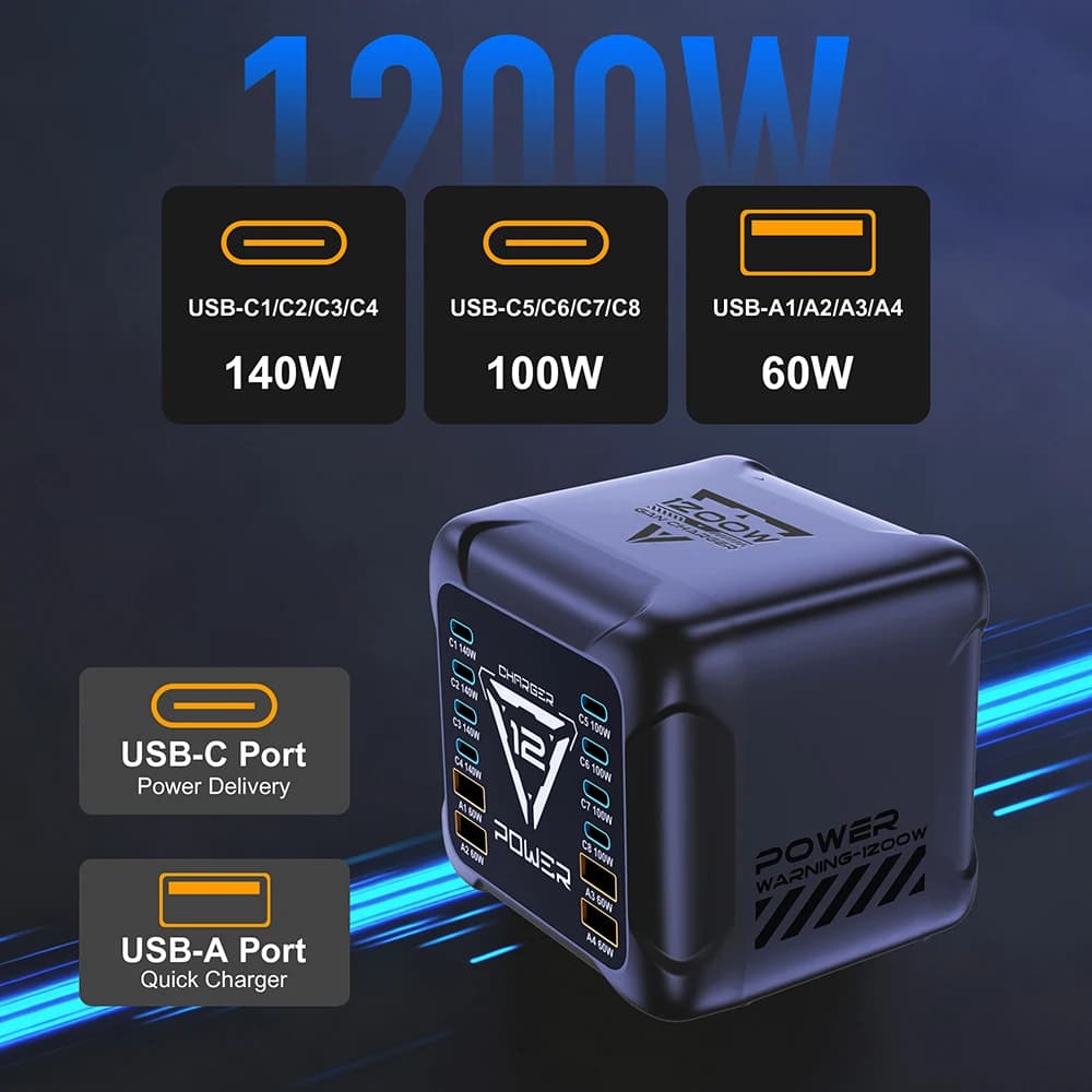 140W GaN USB-C Multi-Port Desktop Power Station - image 3