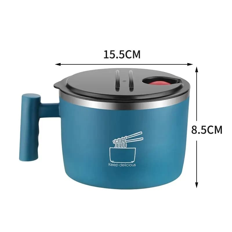 Stainless Steel Bowl With Lid for Instant Noodles - image 5