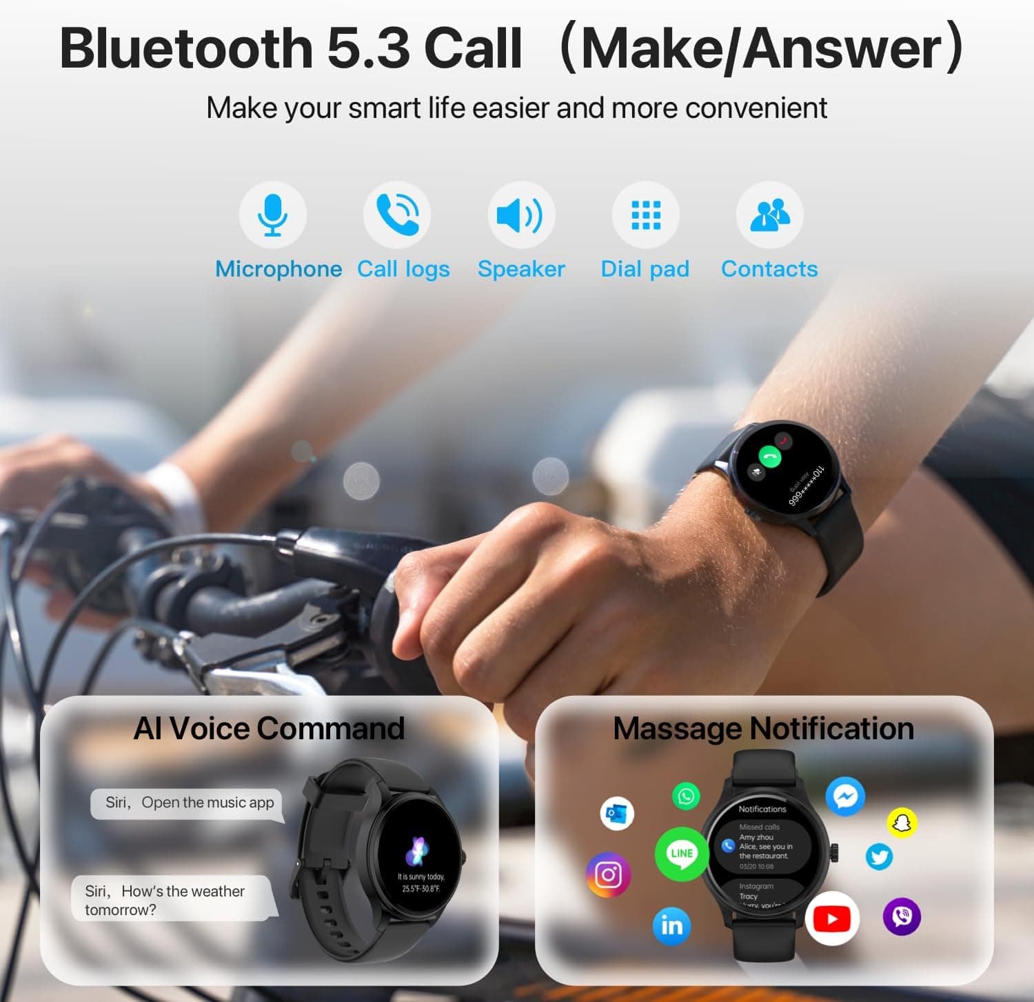 DIVElink Fitness Smartwatch with Bluetooth Calling - image 2