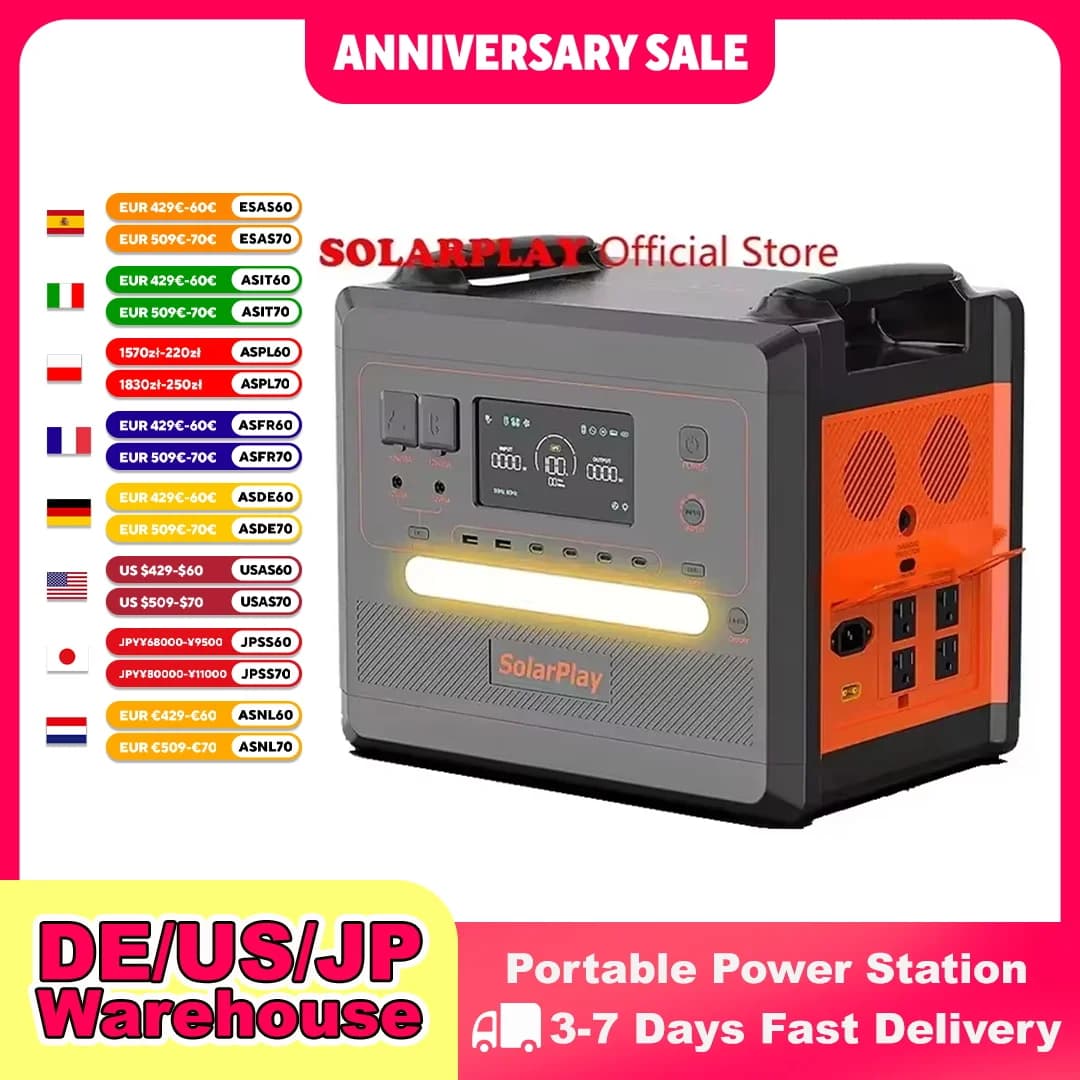 SOLARPLAY Portable Power Station 2500W