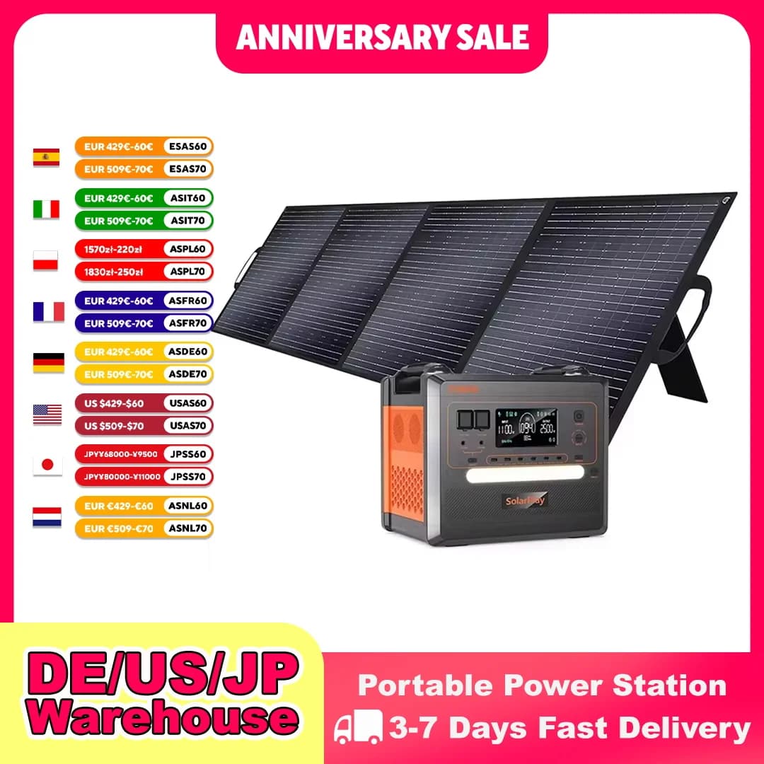 SOLARPLAY 2500W 2304Wh LiFePO4 Portable Power Station