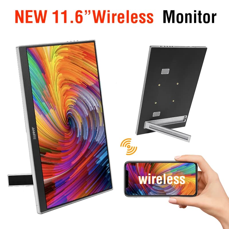 Wireless Projection Monitor - Portable Display for Laptop & Phone