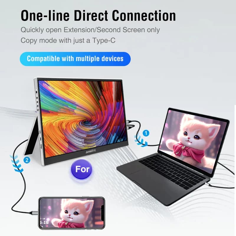 Wireless Projection Monitor - Portable Display for Laptop & Phone - image 4