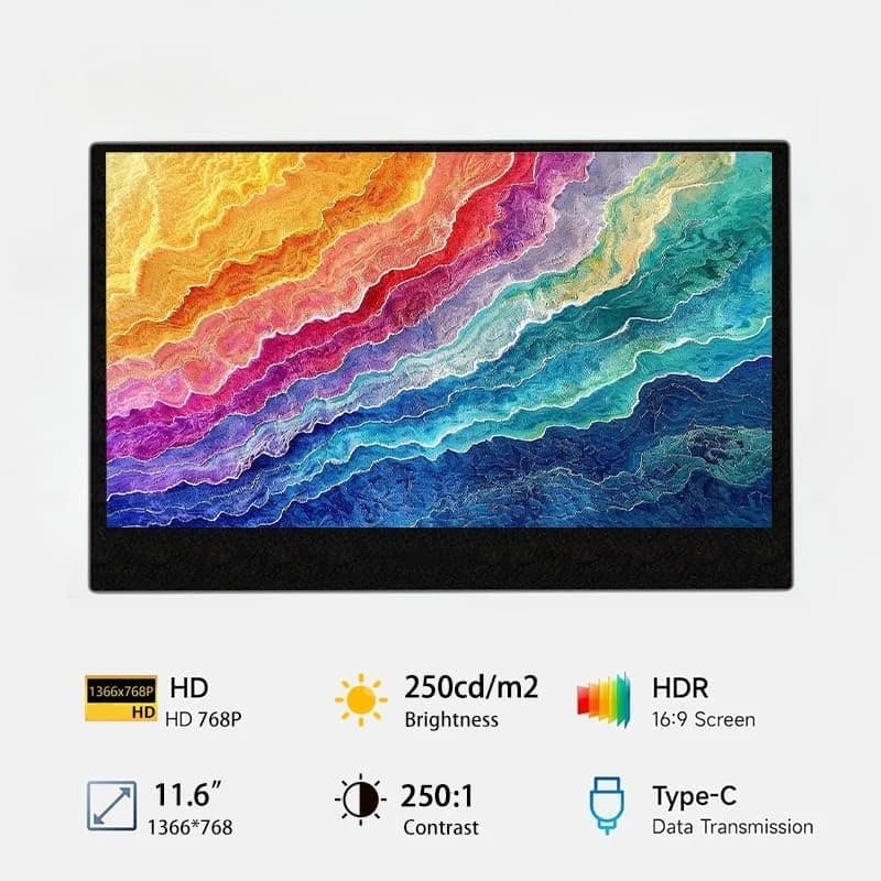 Portable HDMI-Compatible 11.6 Inch Monitor for Gaming - image 2