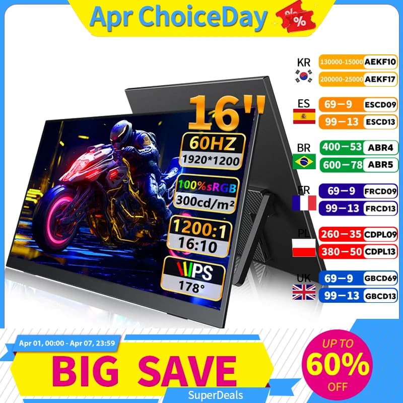 FHD 16" Portable Touch Monitor for Laptop & Gaming - image 2