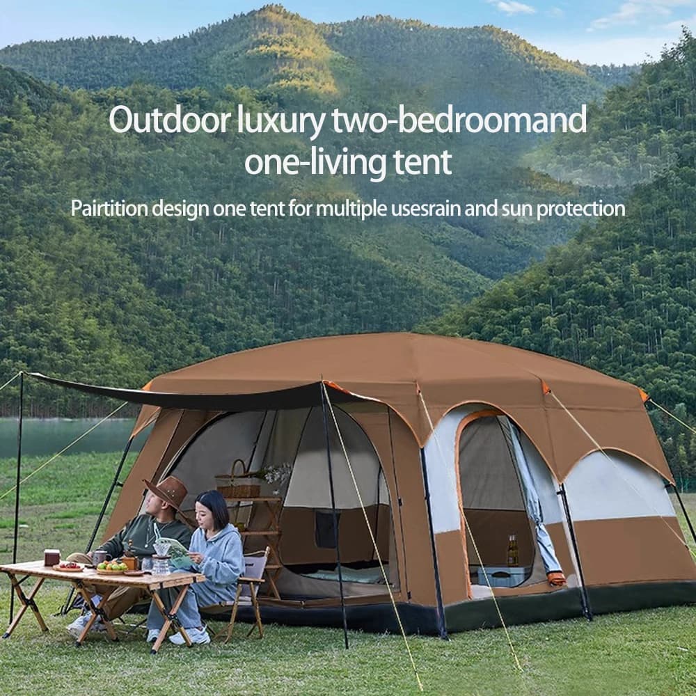 Family Camping Tent - 2025 Upgraded 4 Season Waterproof