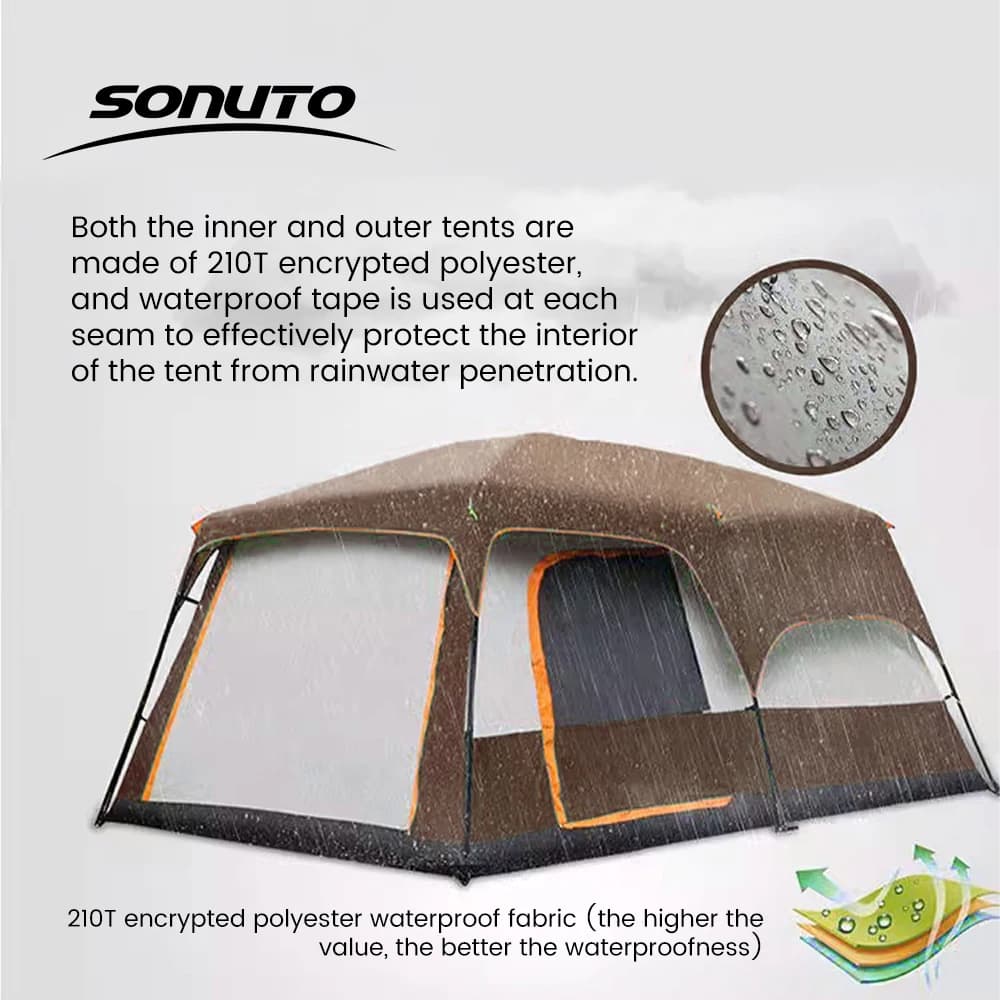 Family Camping Tent - 2025 Upgraded 4 Season Waterproof - image 3