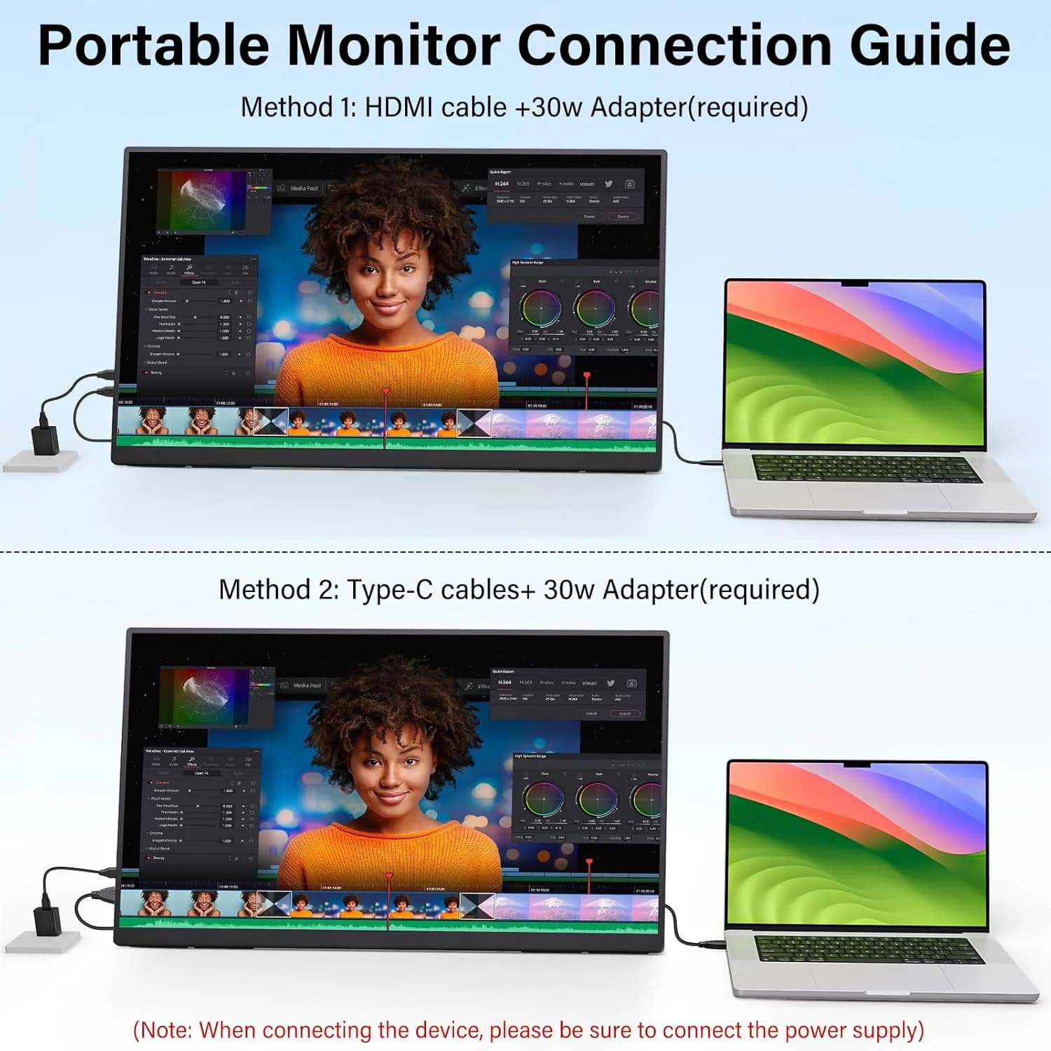 Portable 23.8inch Monitor | Adjustable Stand & High Refresh Rate - image 4
