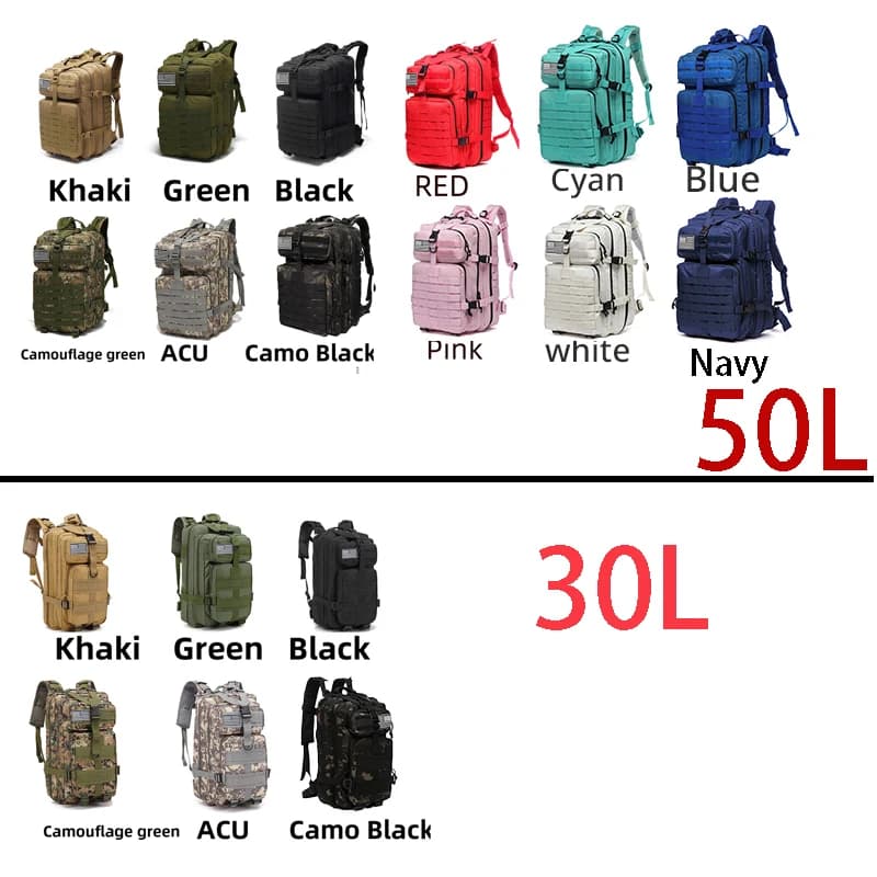 30L/50L Waterproof Nylon Backpack - Perfect for Hiking - image 2