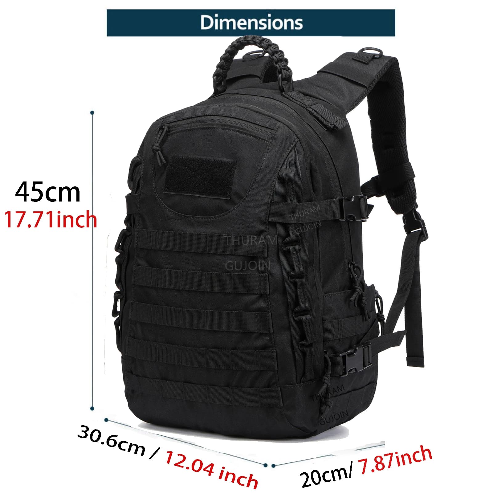 38L Tactical Backpack - Large Capacity Rucksack - image 5