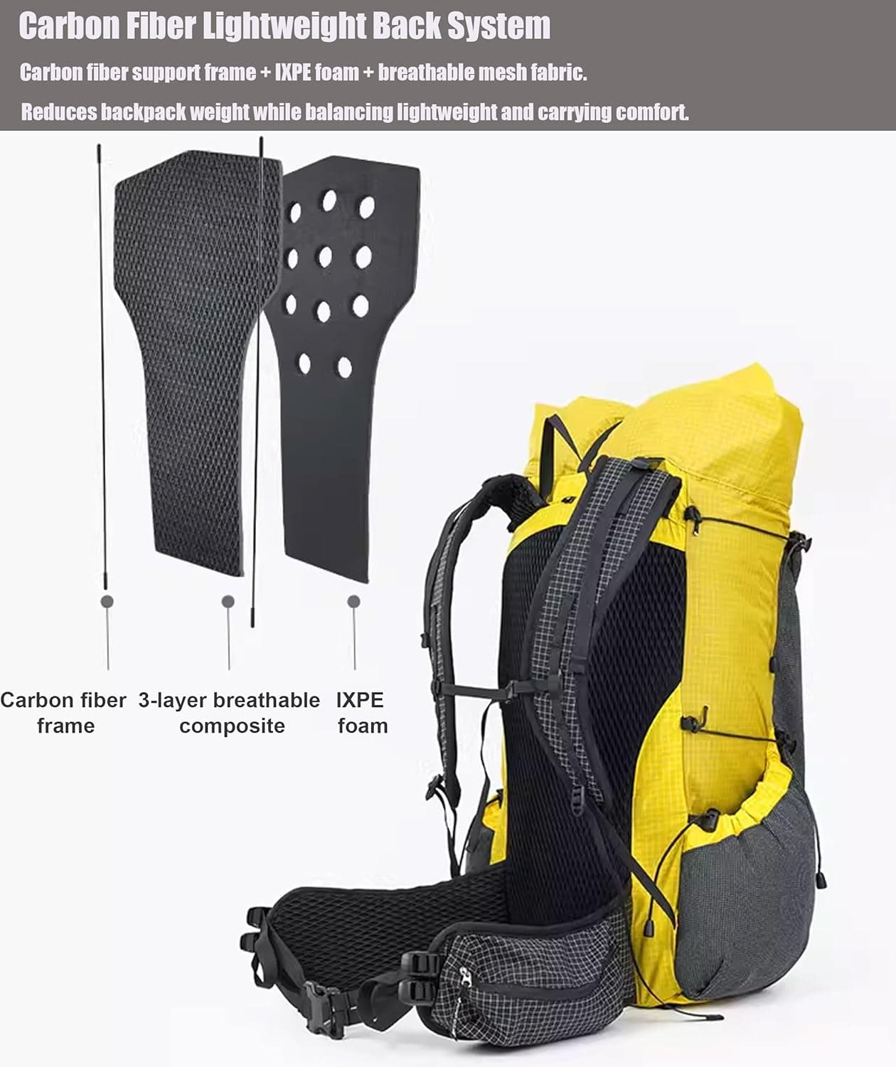 Telomat 3F UL GEAR 30L+10L Ultralight Hiking Backpack - image 4