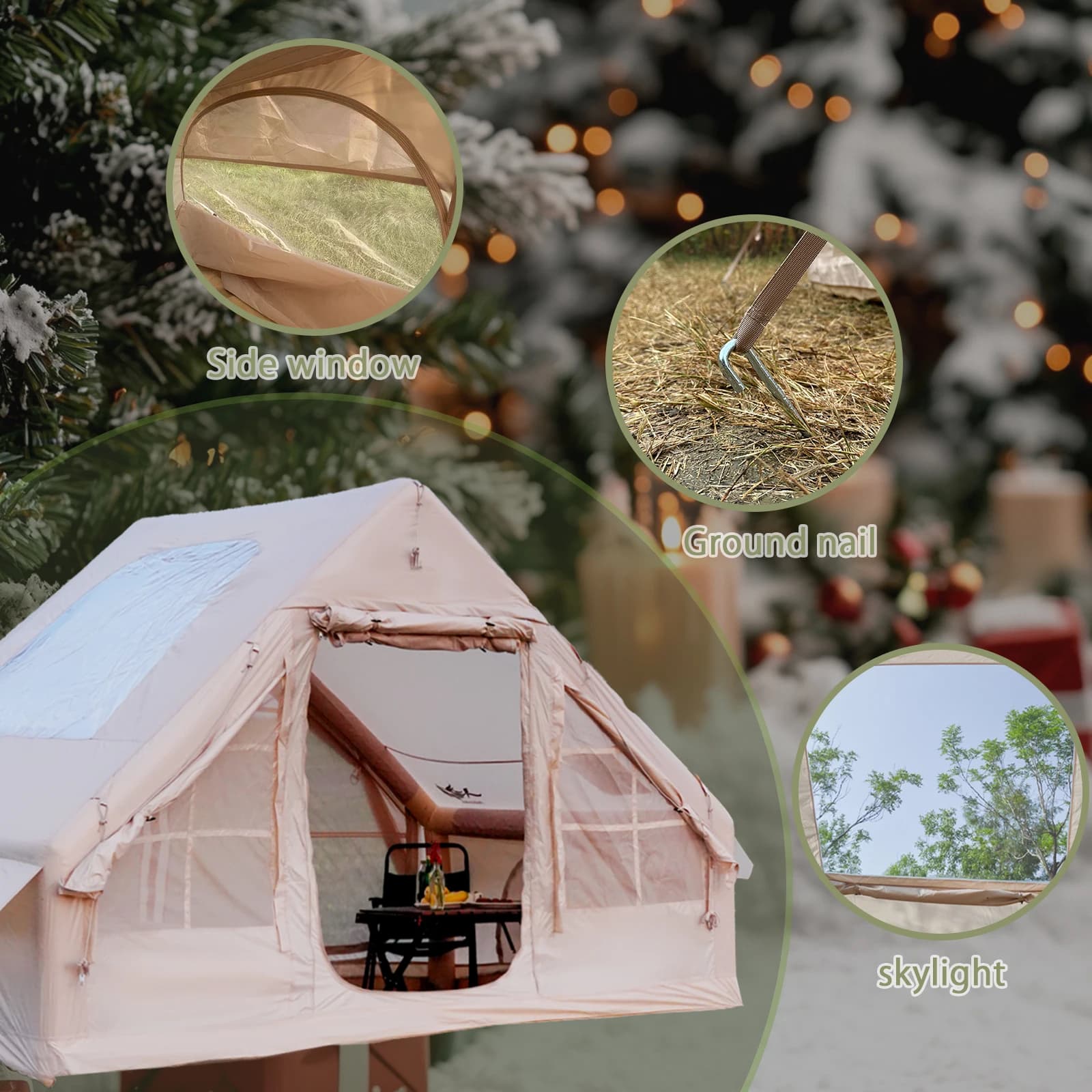 Inflatable Camping Tent - 4-8 Person Air Frame Shelter - image 5