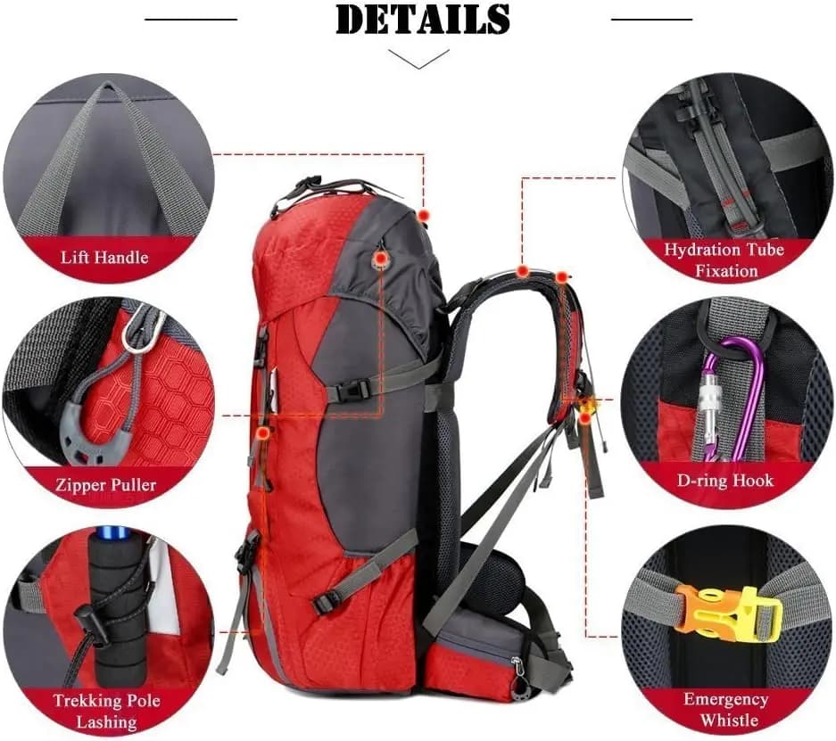 Durable 60L Hiking Backpack – Perfect for Outdoor Adventures - image 4