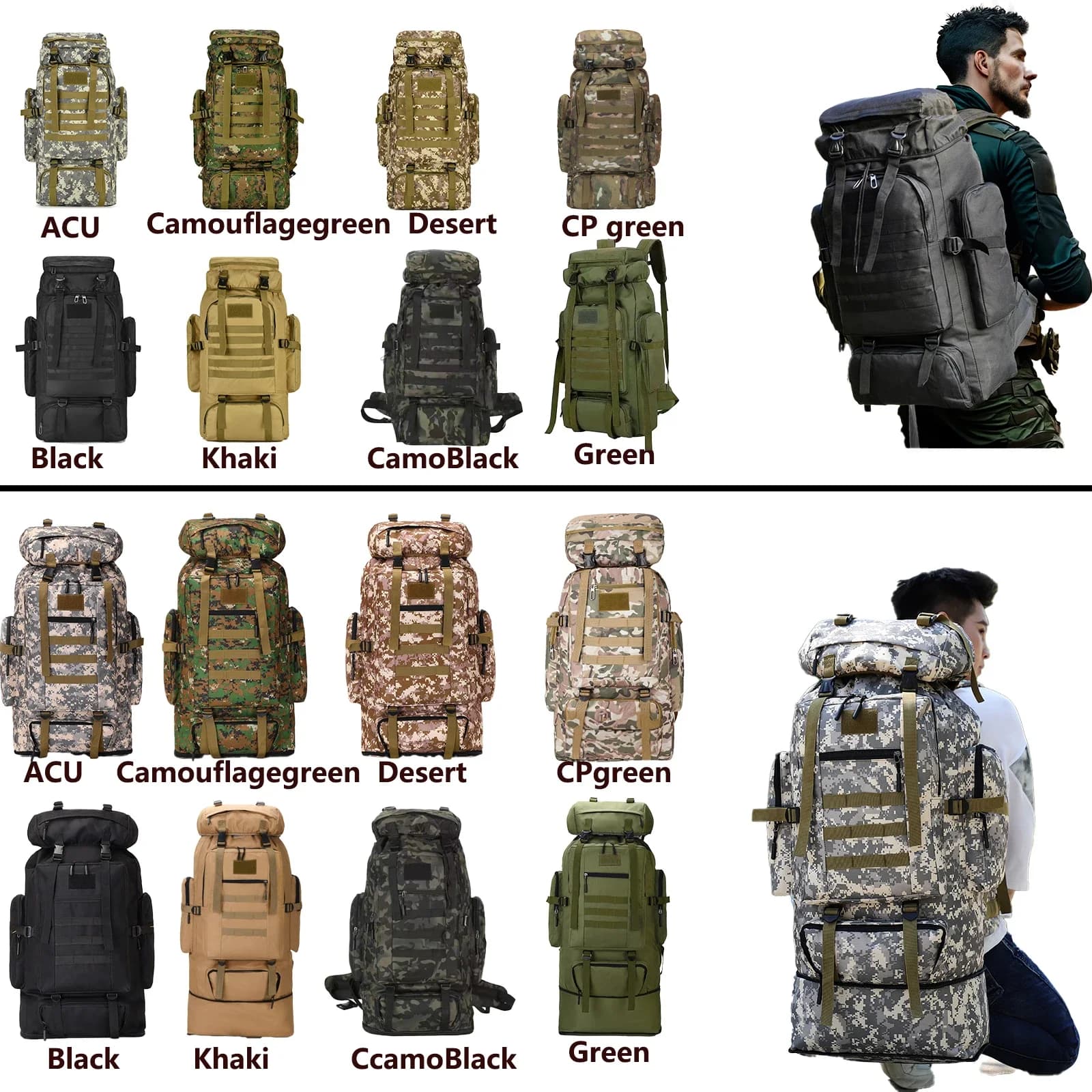 Tactical Backpack 80L/100L for Hiking & Camping - image 3