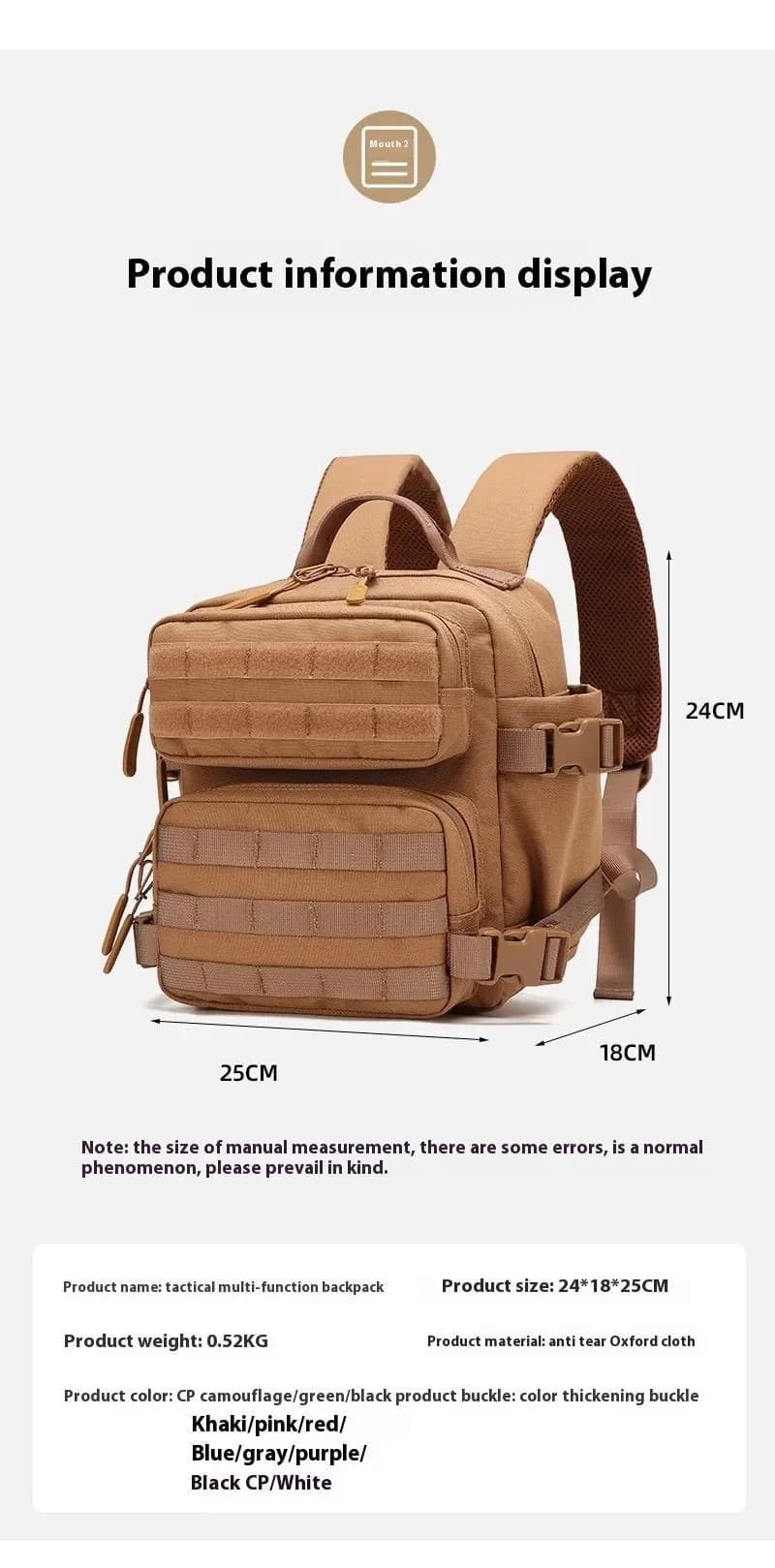 9L Sport Backpack MOLLE - Ideal for Hiking and Camping - image 3