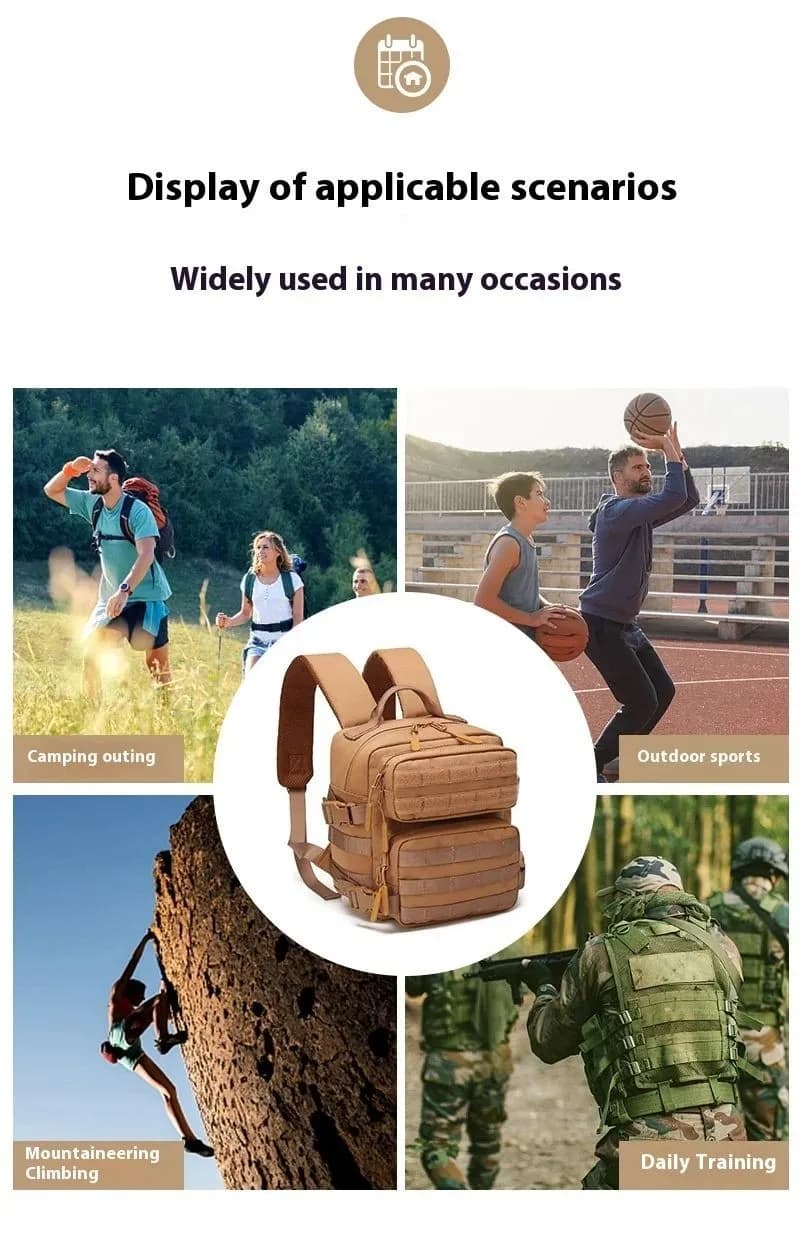 9L Sport Backpack MOLLE - Ideal for Hiking and Camping - image 5