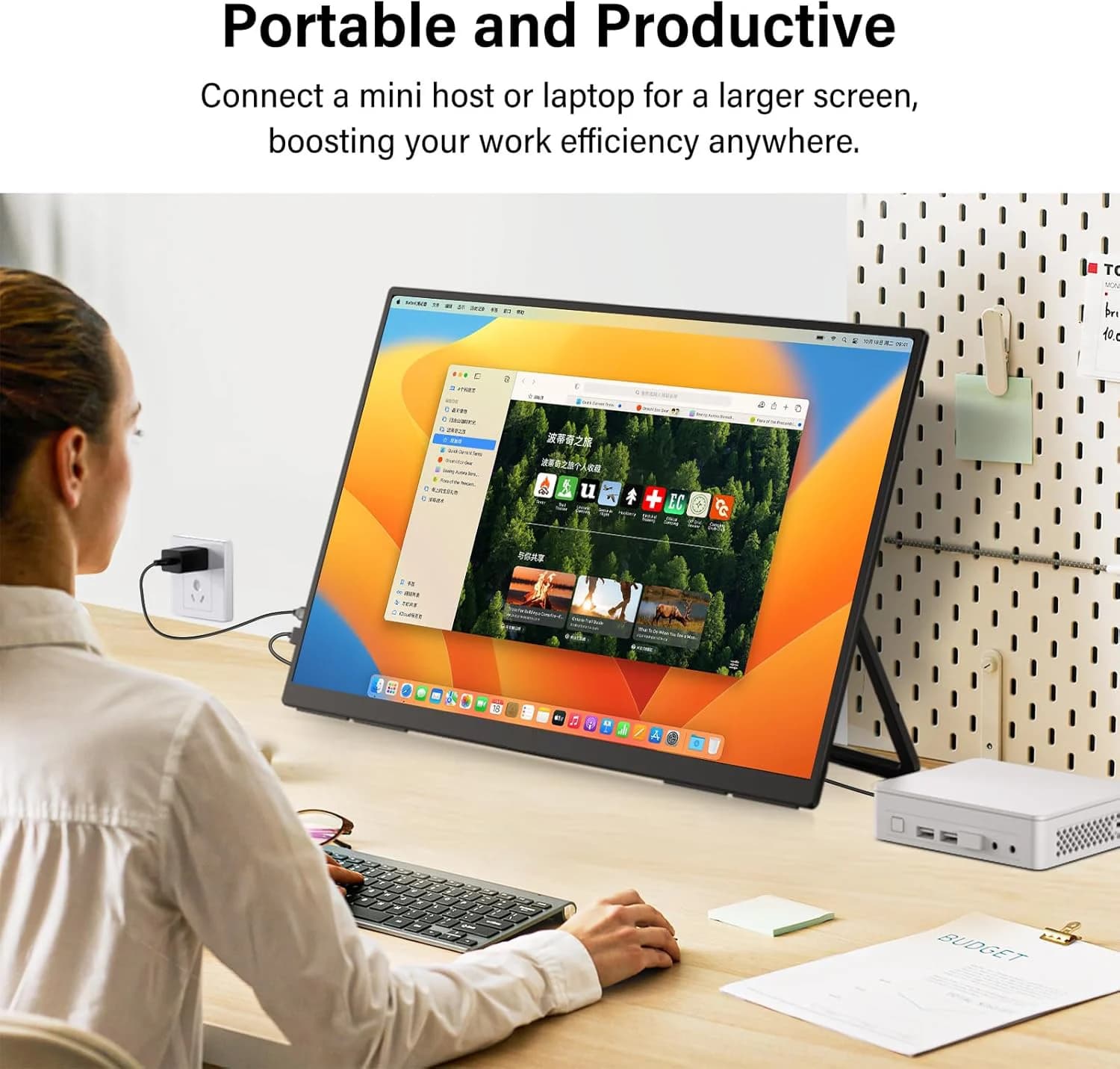 AHXJKA 23.8" Portable Monitor for PC and Gaming - image 3