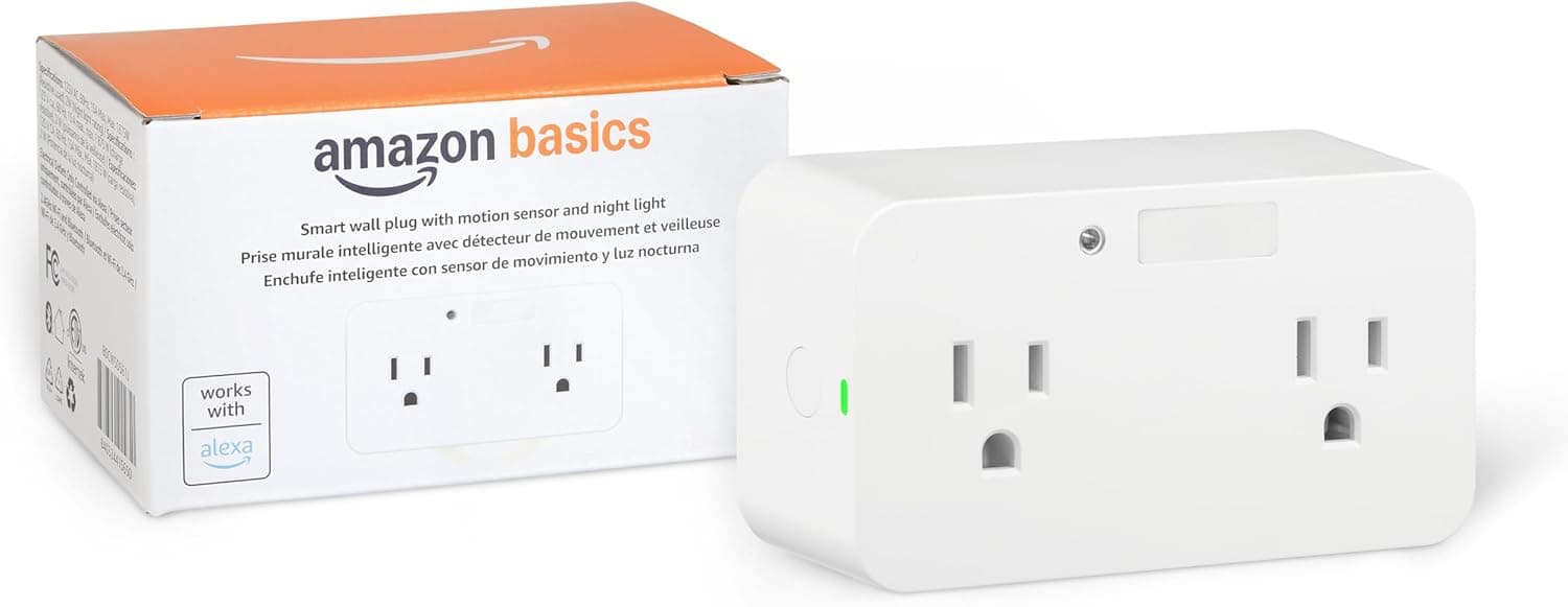 Amazon Basics Smart Plug with Night Light & Motion Sensor