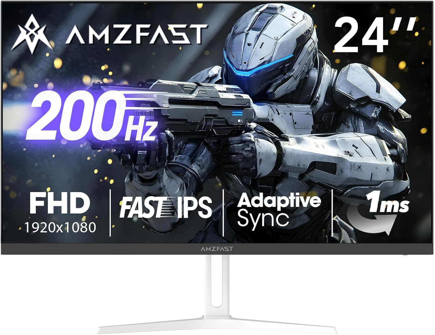 Amzfast 24 Inch Gaming Monitor - Fast IPS & 200Hz
