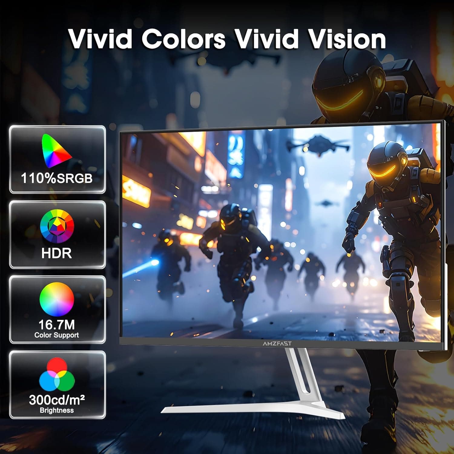 Amzfast 24 Inch Gaming Monitor - Fast IPS & 200Hz - image 5