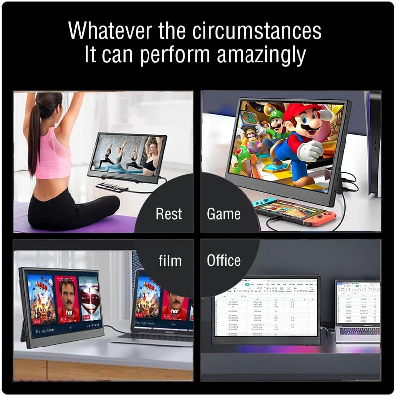 Anmite 10.5-Inch Portable Monitor - Ideal for Gamers & Professionals - image 3