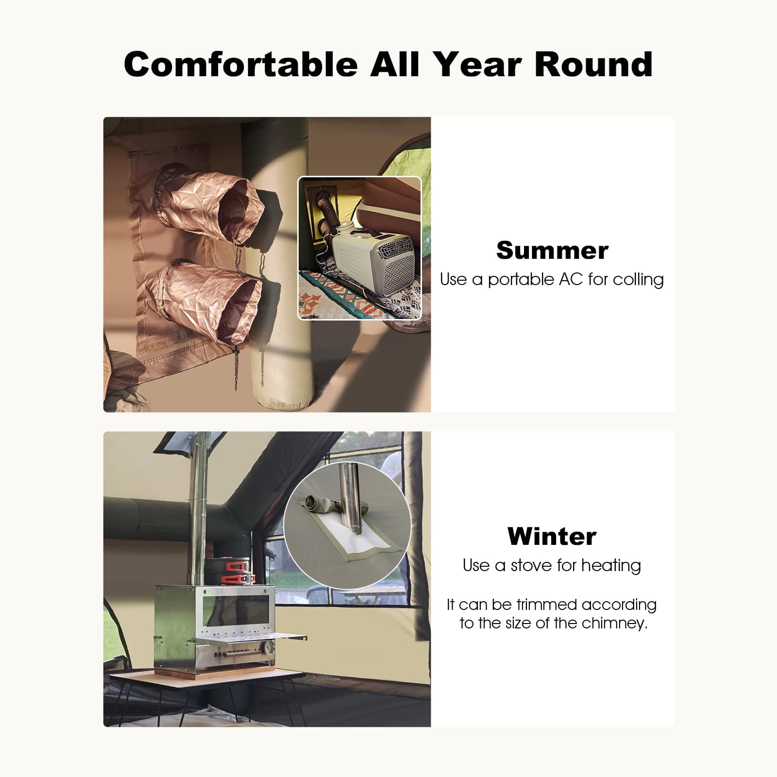 Army Green Inflatable Camping Tent for Families - image 4