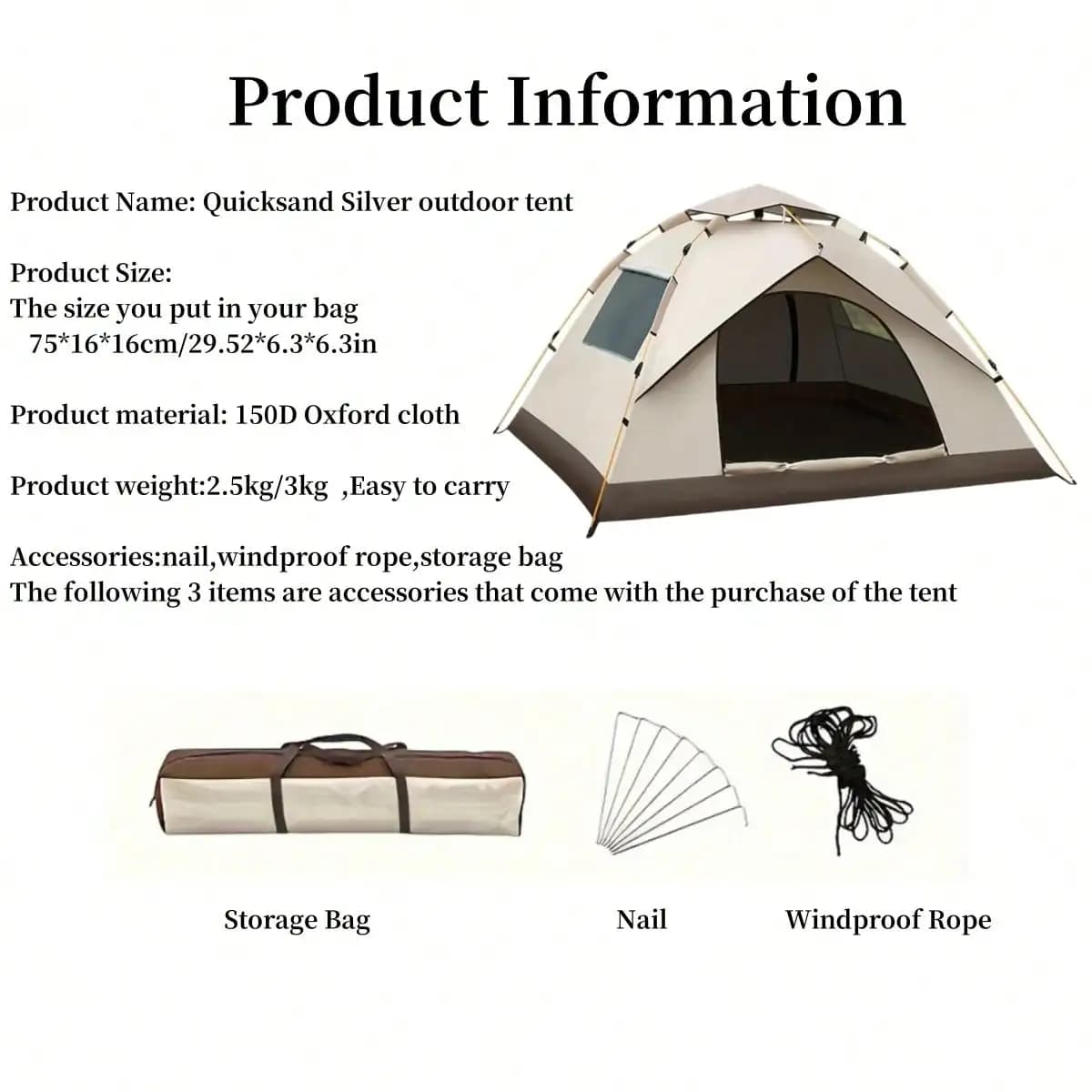 Automatic Quick-Opening Tent for Camping | Portable Family Tent - image 4