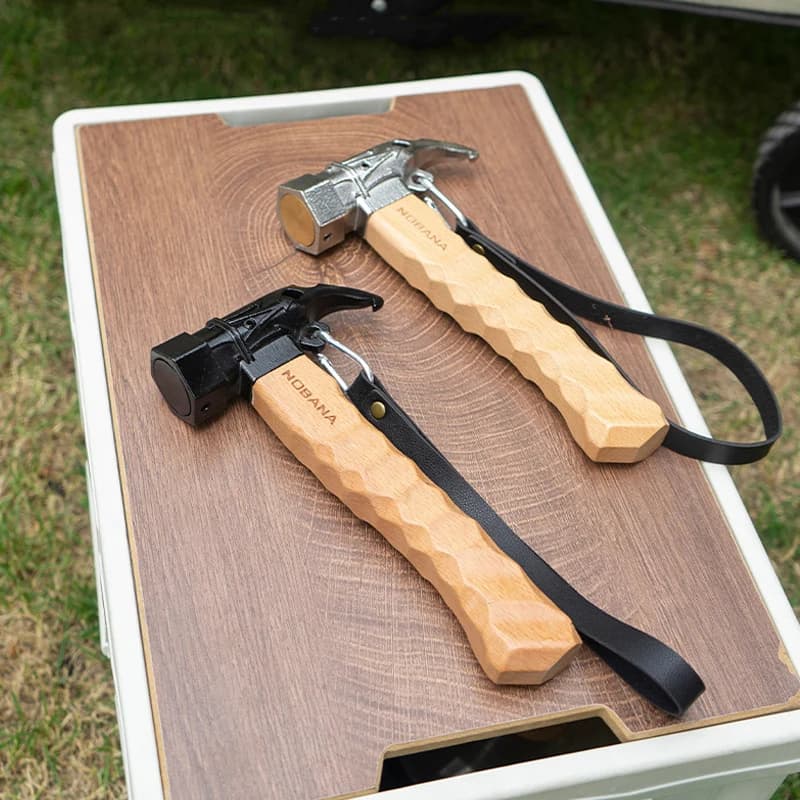 Camping Hammer - Stainless Steel Tool with Wooden Handle - image 4