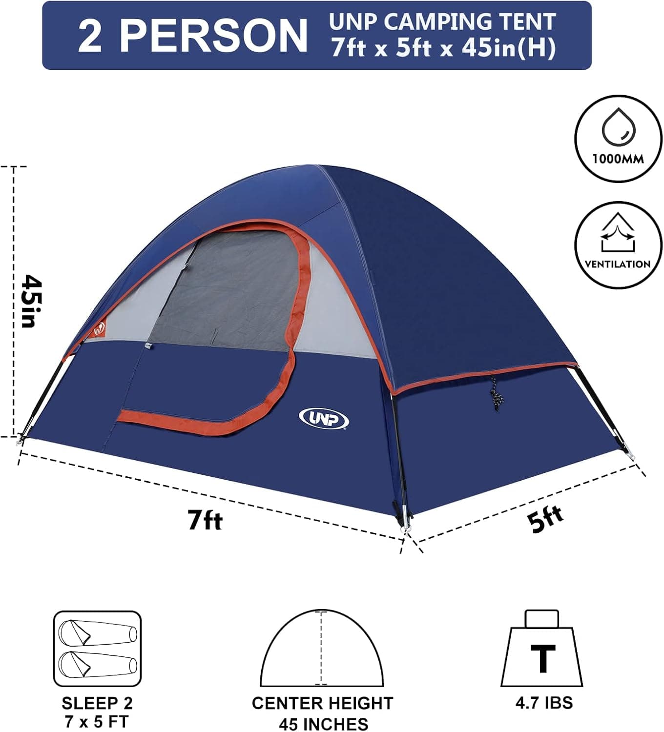 Spacious 2-4 Person Waterproof Camping Tent - image 3