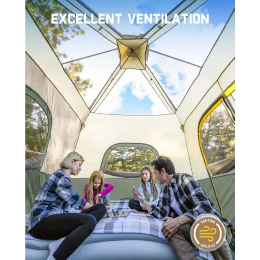 Camping Tent - 4-10 Person Instant Cabin Tent - image 3