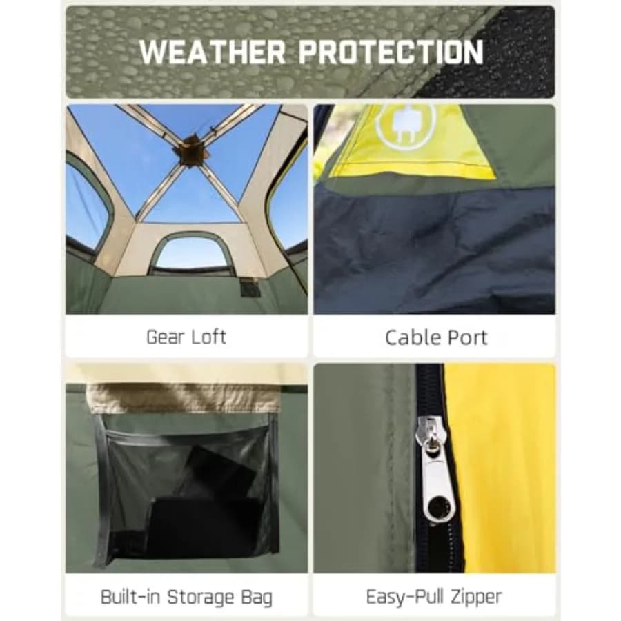 Camping Tent - 4-10 Person Instant Cabin Tent - image 5