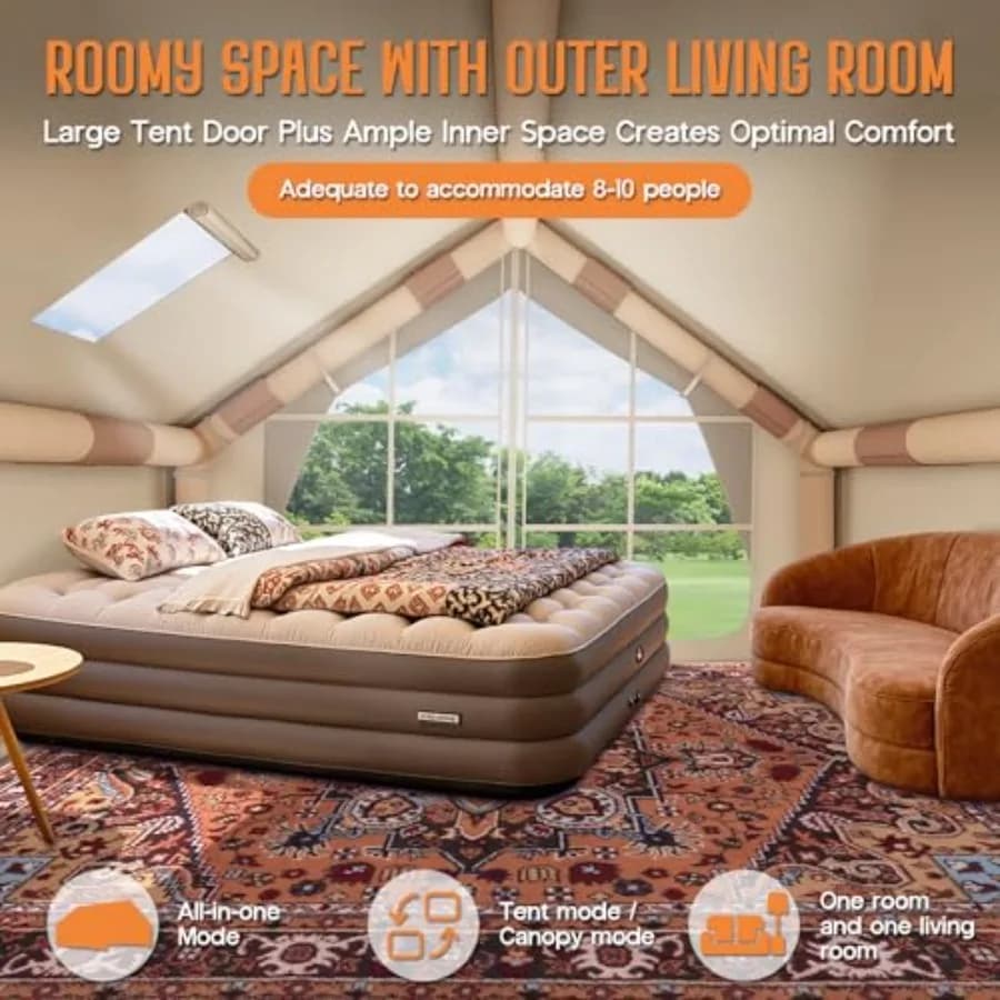 Canvas Bell Yurt Tent - Waterproof Family Camping Tent - image 3