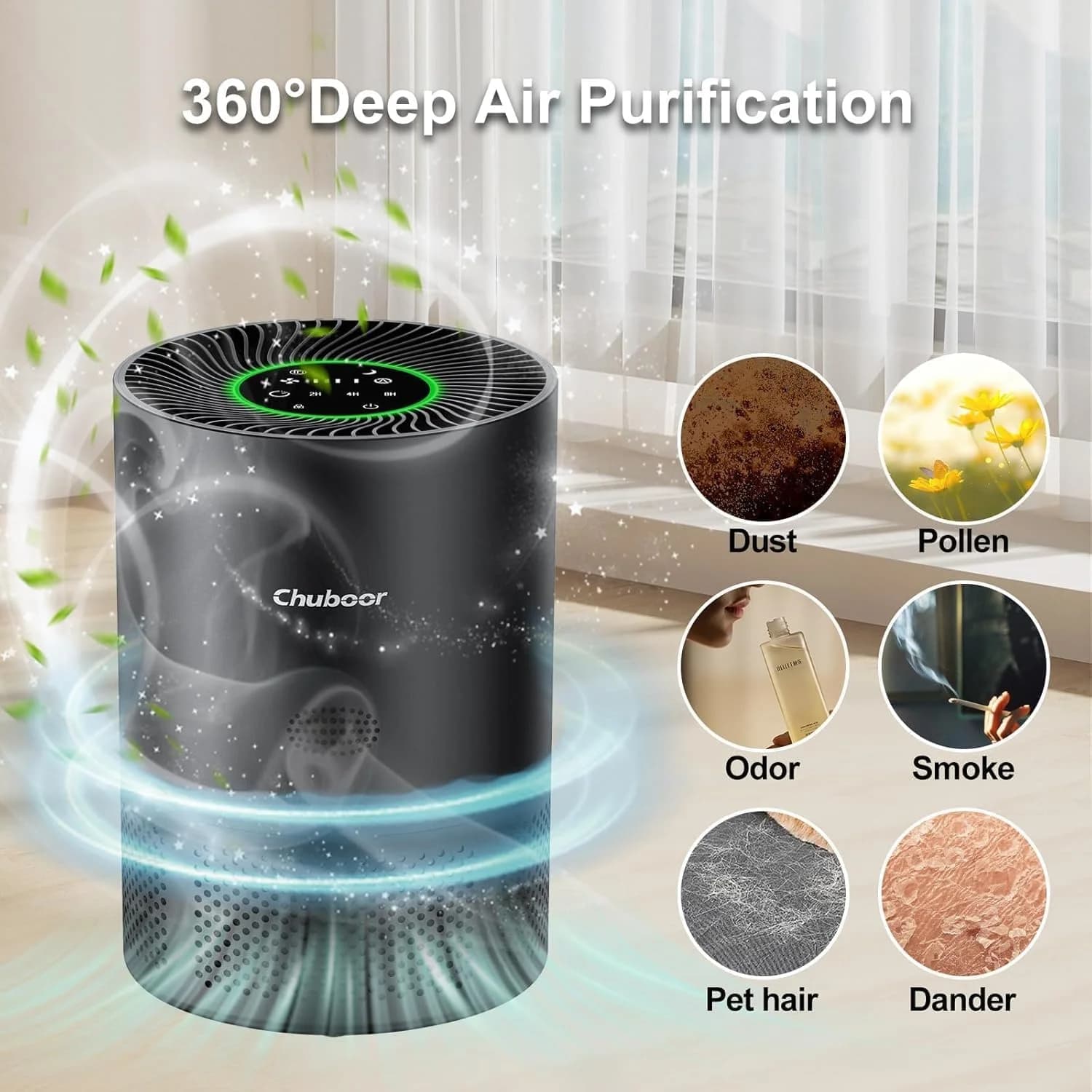 Chuboor H13 True HEPA Air Purifier for Home - image 2